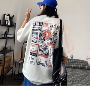 Graphic T-Shirt with Chinese Graphics